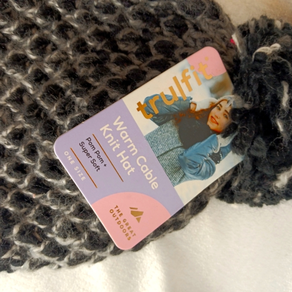Trulfit ladies gray and black winter hat